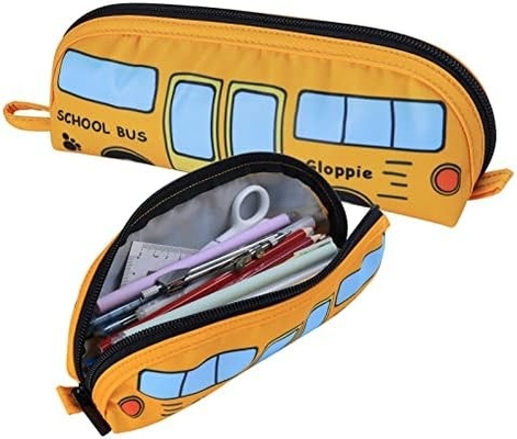Gloppie Cute Pencil Case Kawaii Pencil Pouch Small Pencil Case Simple Pencil Bags with Zipper Pen Case Bus Pen Case,