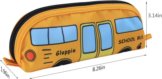 Gloppie Cute Pencil Case Kawaii Pencil Pouch Small Pencil Case Simple Pencil Bags with Zipper Pen Case Bus Pen Case,