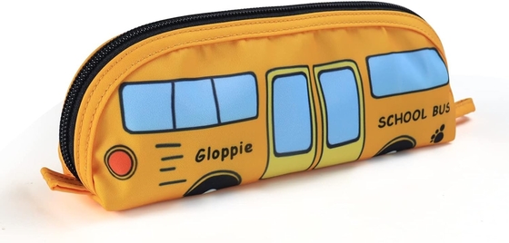 Gloppie Cute Pencil Case Kawaii Pencil Pouch Small Pencil Case Simple Pencil Bags with Zipper Pen Case Bus Pen Case,