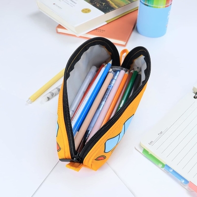 Gloppie Cute Pencil Case Kawaii Pencil Pouch Small Pencil Case Simple Pencil Bags with Zipper Pen Case Bus Pen Case,