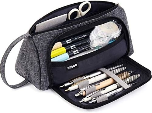 EASTHILL Big Capacity Pencil Case Pouch Pen Case Simple Stationery Bag School College Office Organizer for Teens Girls