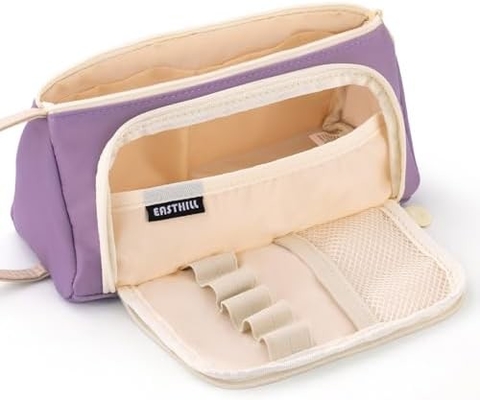 EASTHILL Big Capacity Pencil Case Pouch Pen Case Simple Stationery Bag School College Office Organizer for Teens Girls