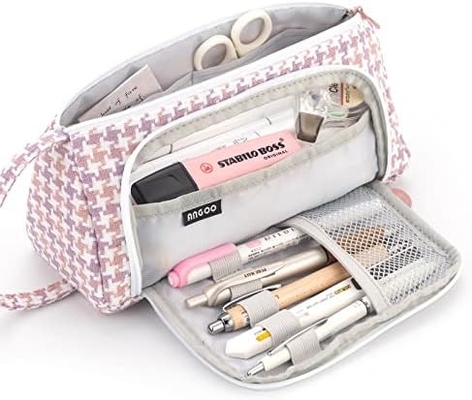 EASTHILL Big Capacity Pencil Case Pouch Pen Case Simple Stationery Bag School College Office Organizer for Teens Girls