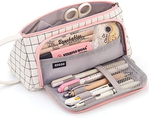 EASTHILL Big Capacity Pencil Case Pouch Pen Case Simple Stationery Bag School College Office Organizer for Teens Girls
