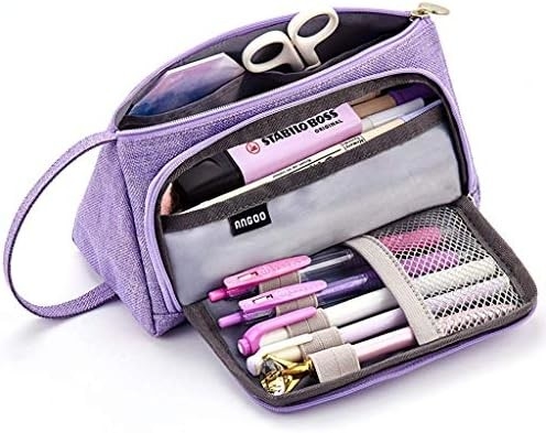 EASTHILL Big Capacity Pencil Case Pouch Pen Case Simple Stationery Bag School College Office Organizer for Teens Girls