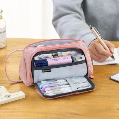 EASTHILL Big Capacity Pencil Case Pouch Pen Case Simple Stationery Bag School College Office Organizer for Teens Girls