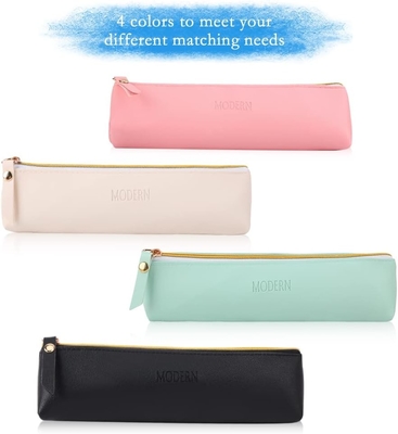 ISuperb 4 Pcs Small Pencil Case PU Leather Pencil Pouch Waterproof Organizer Storage Bag Cosmetic Zipper Pouch For Women