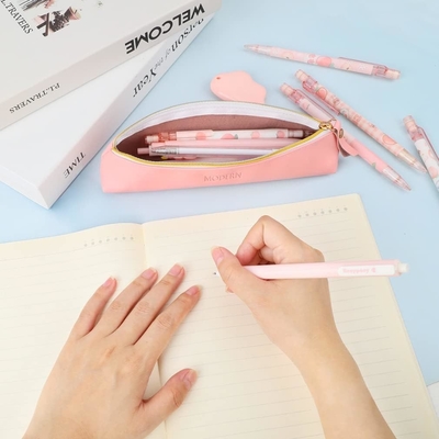 ISuperb 4 Pcs Small Pencil Case PU Leather Pencil Pouch Waterproof Organizer Storage Bag Cosmetic Zipper Pouch For Women