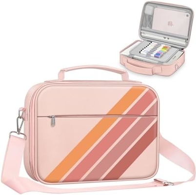 FINPAC Large Bible Cover w/Shoulder Strap, Carrying Book Case Church Bag Bible Protective w/Pen Slots and Zippered