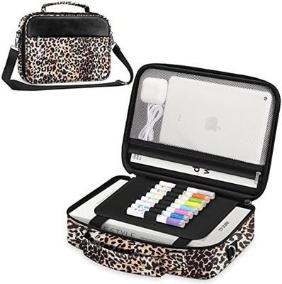 FINPAC Large Bible Cover w/Shoulder Strap, Carrying Book Case Church Bag Bible Protective w/Pen Slots and Zippered