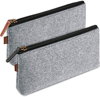ProCase Pencil Bag Pen Case, Felt Students Stationery Pouch Zipper Bag For Pens, Pencils, Highlighters, Gel Pen, Markers