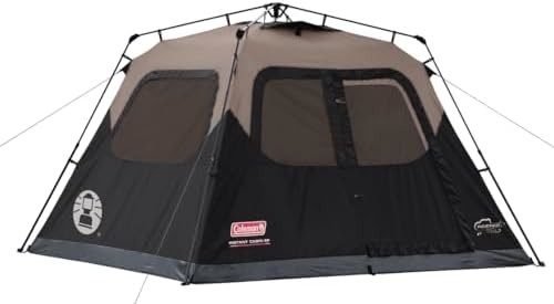 Coleman Camping Tent with Instant Setup, 4/6/8/10 Person Weatherproof Tent with WeatherTec Technology, Double-Thick