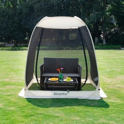 Alvantor Screen House Room Camping Tent Outdoor Canopy Pop Up Sun Shade Hexagon Shelter Mesh Walls Not Waterproof 6'x6'