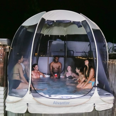 Alvantor Screen House Room Camping Tent Outdoor Canopy Pop Up Sun Shade Hexagon Shelter Mesh Walls Not Waterproof 6'x6'
