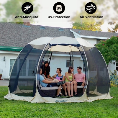 Alvantor Screen House Room Camping Tent Outdoor Canopy Pop Up Sun Shade Hexagon Shelter Mesh Walls Not Waterproof 6'x6'