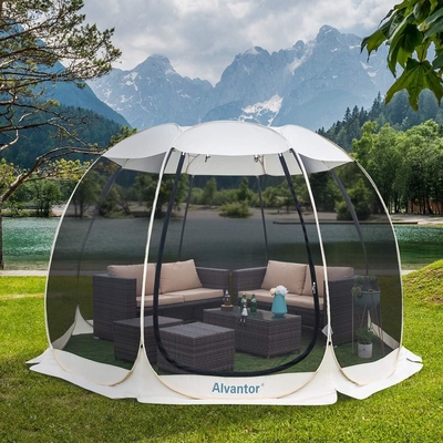 Alvantor Screen House Room Camping Tent Outdoor Canopy Pop Up Sun Shade Hexagon Shelter Mesh Walls Not Waterproof 6'x6'
