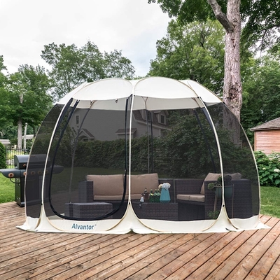 Alvantor Screen House Room Camping Tent Outdoor Canopy Pop Up Sun Shade Hexagon Shelter Mesh Walls Not Waterproof 6'x6'