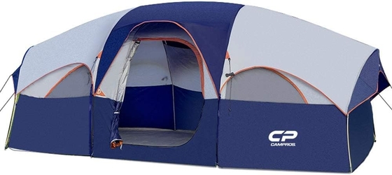 CAMPROS CP Tent 8 Person Camping Tents Weather Resistant Family Tent 5 Large Mesh Windows, Double Layer, Divided