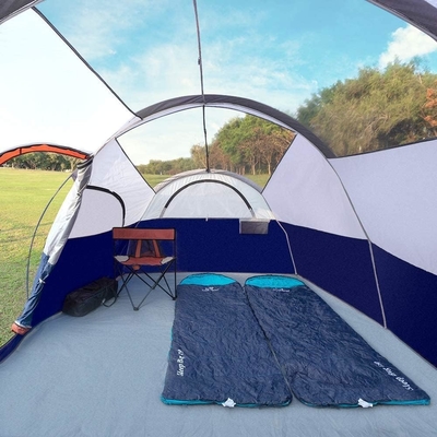 CAMPROS CP Tent 8 Person Camping Tents Weather Resistant Family Tent 5 Large Mesh Windows, Double Layer, Divided