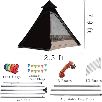 12'x10'x8'Dome Camping Tent 5-6 Person 4 Season Double Layers Waterproof Anti-UV Windproof Tents Family Outdoor Camping