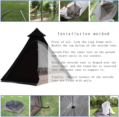 12'x10'x8'Dome Camping Tent 5-6 Person 4 Season Double Layers Waterproof Anti-UV Windproof Tents Family Outdoor Camping
