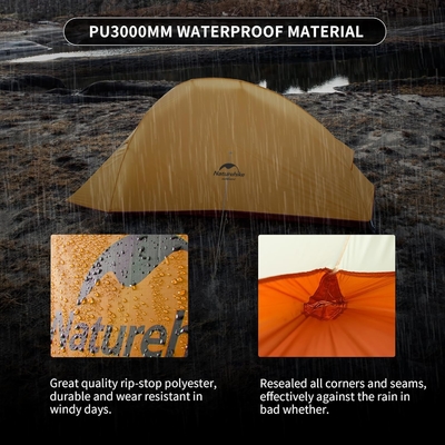 Naturehike Cloud-Up 1 Person Tent Lightweight Backpacking Tent for One Man, Waterproof Ultralight Single Person Tent, Do