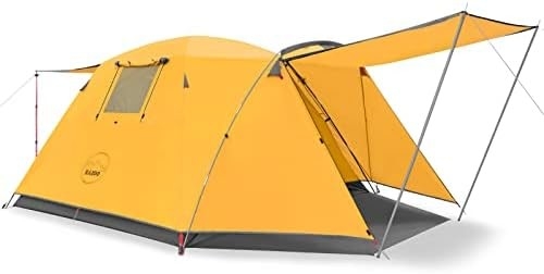 KAZOO 2／4 Person Camping Tent Outdoor Waterproof Family Large Tents 2/4 People Easy Setup Tent with Porch Double Layer