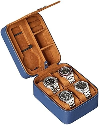 ROTHWELL 5 Watch Travel Case Storage Organizer for 5 Watches | Tough Portable Protection w/Zipper Fits All Wristwatches