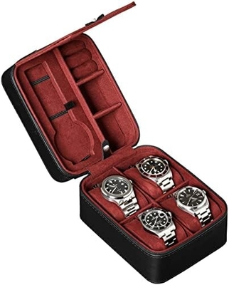ROTHWELL 5 Watch Travel Case Storage Organizer for 5 Watches | Tough Portable Protection w/Zipper Fits All Wristwatches