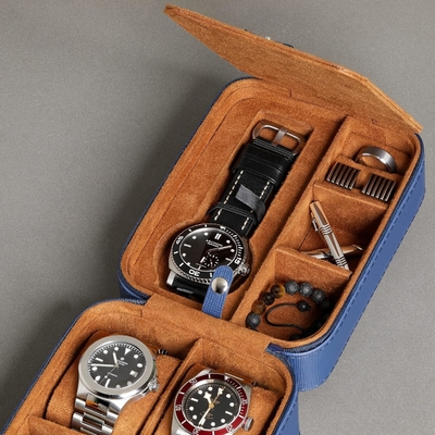 ROTHWELL 5 Watch Travel Case Storage Organizer for 5 Watches | Tough Portable Protection w/Zipper Fits All Wristwatches