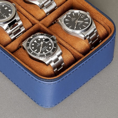 ROTHWELL 5 Watch Travel Case Storage Organizer for 5 Watches | Tough Portable Protection w/Zipper Fits All Wristwatches