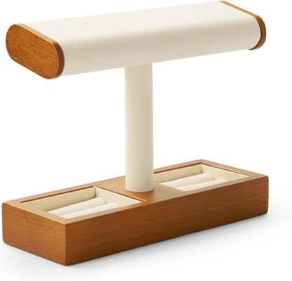 Solid Wood Watch Display Stand T-bar Watch Stand Jewelry Holder Stand Watch Cases For Men Watch Holder Organizer For Men
