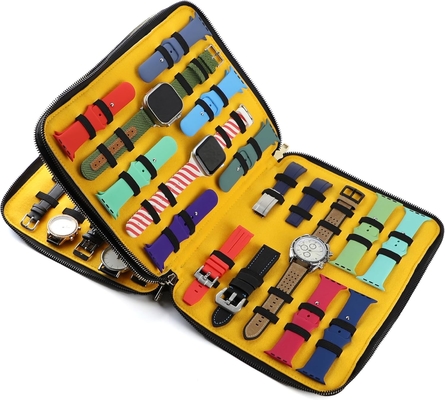 40 Slots Large Case Bag Watch Band Storage Strap Organizer Double Layer, Watch and Straps Organizer for Apple