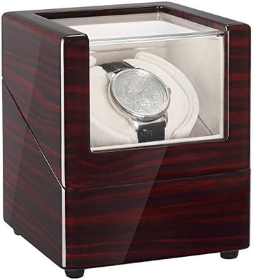 CHIYODA Watch Winder for Single Automatic Watches Solid Wooden Box with Mabuchi Motors