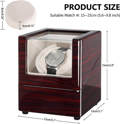 CHIYODA Watch Winder for Single Automatic Watches Solid Wooden Box with Mabuchi Motors