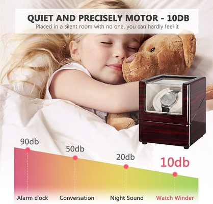 CHIYODA Watch Winder for Single Automatic Watches Solid Wooden Box with Mabuchi Motors