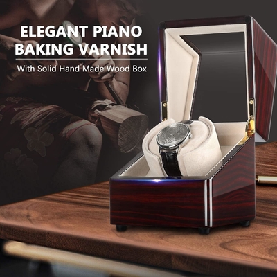 CHIYODA Watch Winder for Single Automatic Watches Solid Wooden Box with Mabuchi Motors
