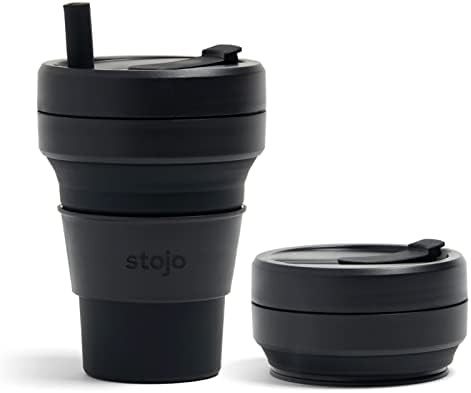 Collapsible Travel Cup - Sage Green, 12oz / 355ml - Leak-Proof Reusable To-Go Pocket Size Silicone Bottle