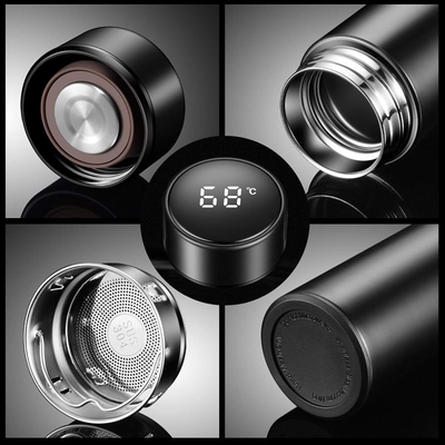 Water Bottle with LED Temperature Display,Double Walled Vacuum Insulated Water Bottle,Stainless Steel Sports Automotive