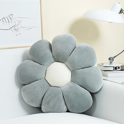 Flower Pillow,Flower Shaped Throw Pillow Christmas Decor Flower Floor Pillow,Seating Cushion,Cute Room Decor &amp; Plush