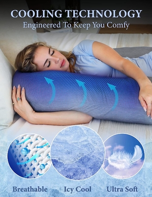 Pharmedoc Pregnancy Pillows, U-Shape Full Body Pillow – Removable Cooling Cover -Dark Grey – Pregnancy Pillows