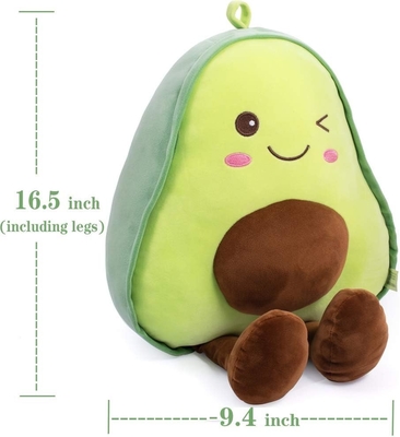 16.5-inch snuggle stuffed avocado fruit soft plush Throw pillow gift for kids, food shaped throw pillow toy for Christma