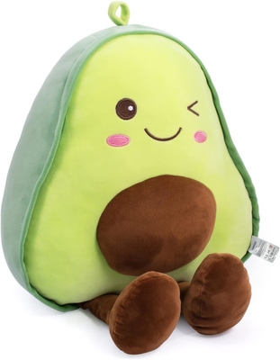 16.5-inch snuggle stuffed avocado fruit soft plush Throw pillow gift for kids, food shaped throw pillow toy for Christma