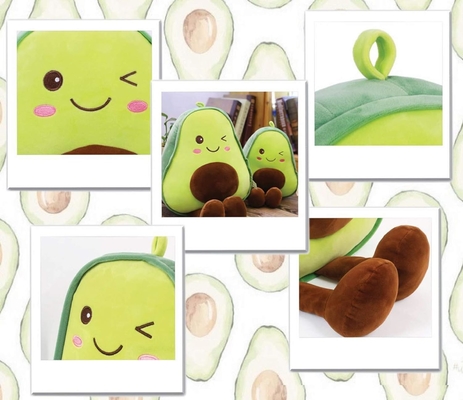 16.5-inch snuggle stuffed avocado fruit soft plush Throw pillow gift for kids, food shaped throw pillow toy for Christma