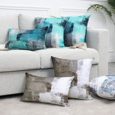 Set of 2 brown art pieces Contemporary decor Gray Home decor Hug pillowcase Pillow case 18X18 inches
