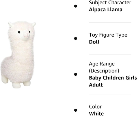 Alpaca wool toy, alpaca stuffed animal large 18 &quot;doll plush throw pillow, soft fluffy cushion super Christmas Valentine'