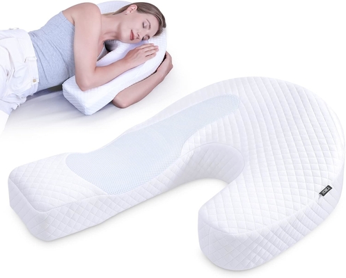 Pillow for Side Sleeper Body Pillow for Adults Memory Foam Pillow with U-Shaped Contoured Support  Pain Relief with