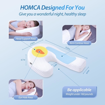 Pillow for Side Sleeper Body Pillow for Adults Memory Foam Pillow with U-Shaped Contoured Support  Pain Relief with