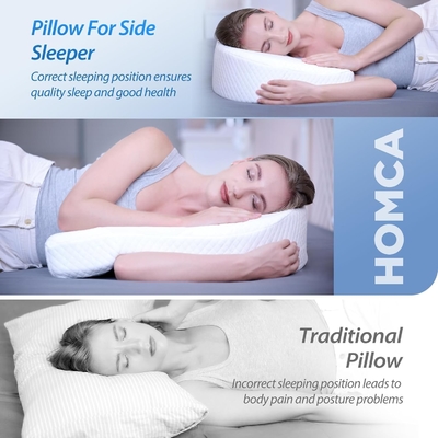 Pillow for Side Sleeper Body Pillow for Adults Memory Foam Pillow with U-Shaped Contoured Support  Pain Relief with