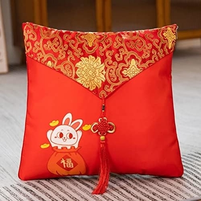 Year of The Rabbit Mascot, Big Red Pillow, Year of The Rabbit Pillow Quilt 40*40cm